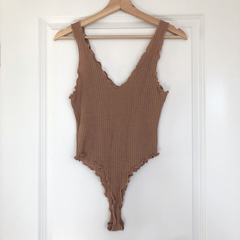 SHEIN Lettus Trim High Cut Bodysuit